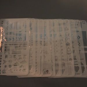 12pc notebook stencils